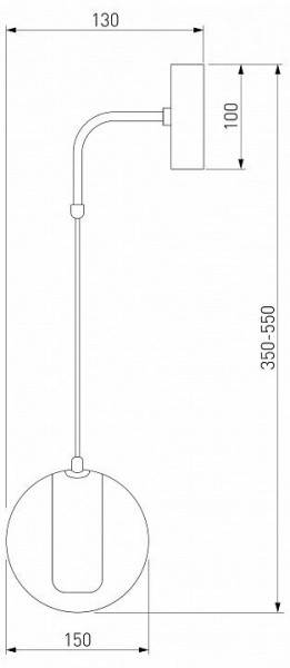 Бра Eurosvet Cobble 50258 LED дымчатый в Тавде - tavda.mebel24.online | фото 2