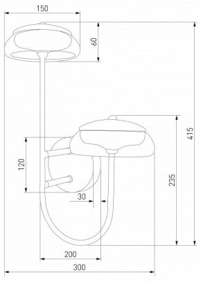 Бра Eurosvet Fungo 50388/2 LED черный в Тавде - tavda.mebel24.online | фото 5