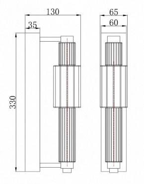 Бра Maytoni Verticale MOD308WL-L9CG3K в Тавде - tavda.mebel24.online | фото 3