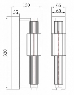 Бра Maytoni Verticale MOD308WL-L9CH3K в Тавде - tavda.mebel24.online | фото 3