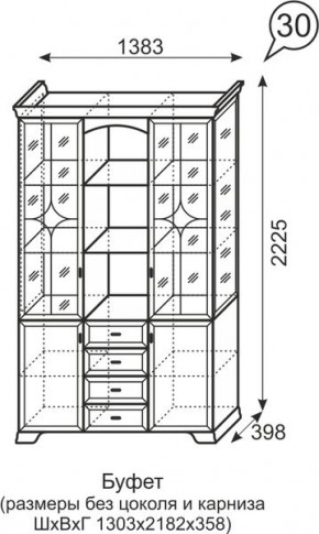 Буфет Венеция 30 бодега в Тавде - tavda.mebel24.online | фото 3