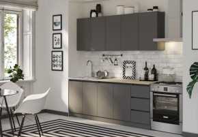 ЧЕЛСИ Кухонный гарнитур 2,0 м (Графит) в Тавде - tavda.mebel24.online | фото