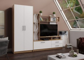 ДАРЬЯ Гостиная (Дуб Вотан/Белый глянец) в Тавде - tavda.mebel24.online | фото
