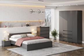 ДЕНВЕР Шкаф четырехстворчатый (Графит серый) в Тавде - tavda.mebel24.online | фото 3