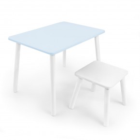 Детский комплект стол и табурет Rolti Baby (голубая столешница/белое сиденье/белые ножки) в Тавде - tavda.mebel24.online | фото
