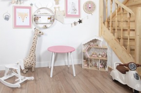 Детский стол круглый Rolti Baby (розовый/белый, массив березы/мдф) в Тавде - tavda.mebel24.online | фото