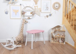 Детский стол Rolti Baby «Облачко»  (розовый/белый, массив березы/мдф) в Тавде - tavda.mebel24.online | фото