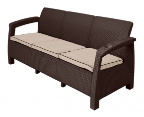 Диван Yalta Premium Sofa 3 Set (Ялта) шоколадный (+подушки под спину) в Тавде - tavda.mebel24.online | фото