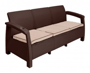 Диван Yalta Premium Sofa 3 Set (Ялта) шоколадный (+подушки под спину) в Тавде - tavda.mebel24.online | фото 2