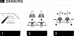 DK3022-BK Встраиваемый светильник, IP 20, 10 Вт, GU5.3, LED, черный, пластик в Тавде - tavda.mebel24.online | фото 5