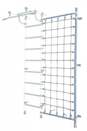 Дополнительная стойка к пристенному ДСК Pastel с сеткой для лазания, цв. голубой в Тавде - tavda.mebel24.online | фото 1