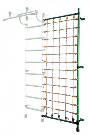 Дополнительная стойка к пристенному ДСК с сеткой для лазания, цв. зеленый в Тавде - tavda.mebel24.online | фото 1