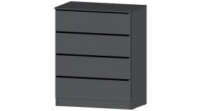 ЭЛЕГАНТ Комод 4 ящика (графит) в Тавде - tavda.mebel24.online | фото
