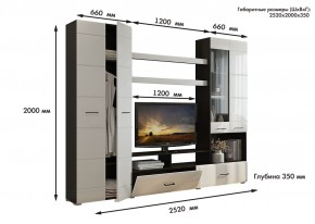 Гостиная Альфа МДФ (Венге/Белый глянец) в Тавде - tavda.mebel24.online | фото 3