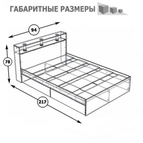 Камелия Кровать 0900, цвет белый, ШхГхВ 93,5х217х78,2 см., сп.м. 900х2000 мм., без матраса, основание есть в Тавде - tavda.mebel24.online | фото 5