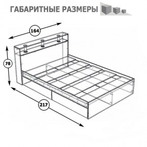 Камелия Кровать 1600, цвет белый, ШхГхВ 163,5х217х78,2 см., сп.м. 1600х2000 мм., без матраса, основание есть в Тавде - tavda.mebel24.online | фото 4