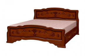 КАРИНА-6 Кровать из массива  (Орех) с 2-мя ящиками в Тавде - tavda.mebel24.online | фото 2