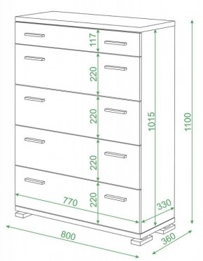 Комод Домино Лайт КМ-2 в Тавде - tavda.mebel24.online | фото 2