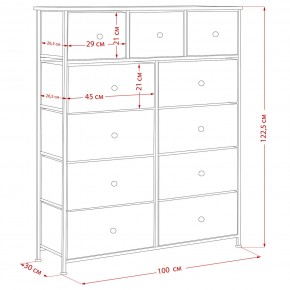 Комод Leset Линкс 11 ящиков (МДФ) в Тавде - tavda.mebel24.online | фото 12