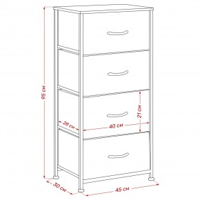 Комод Leset Линкс 4 ящ. (к/з), Каркас Белый, ящики Белые в Тавде - tavda.mebel24.online | фото 8