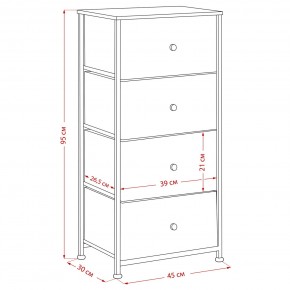 Комод Leset Линкс 4 ящика (МДФ) в Тавде - tavda.mebel24.online | фото 12