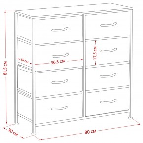 Комод Leset Линкс 8 ящ. (к/з), Каркас Белый, ящики Белые в Тавде - tavda.mebel24.online | фото 8