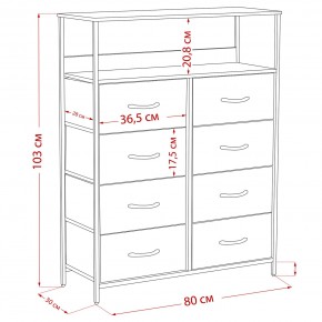 Комод Leset Локи 8 ящ. с полкой в Тавде - tavda.mebel24.online | фото 12