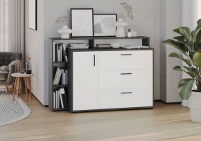 Комод с дверкой и тремя ящиками (графит/белый) в Тавде - tavda.mebel24.online | фото 3