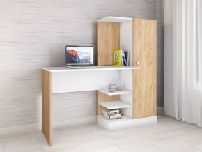 Компьютерный стол Квартет-6 Дуб крафт золотой/Белый в Тавде - tavda.mebel24.online | фото