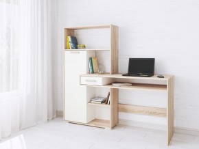Компьютерный стол Квартет-8 дуб сонома/белый в Тавде - tavda.mebel24.online | фото