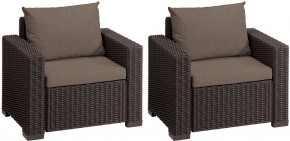 Комплект кресел Калифорния (California chair) коричневые в Тавде - tavda.mebel24.online | фото 2