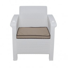 Комплект кресел Yalta Double Seat (Ялта) белый в Тавде - tavda.mebel24.online | фото 2
