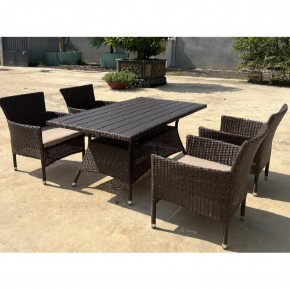 Комплект мебели из иск. ротанга AM-196B/T196 Brown 4Pcs (4+1) в Тавде - tavda.mebel24.online | фото 3