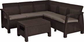 Комплект мебели угловой Корфу Релакс Сет (CORFU II RELAX SET) коричневый в Тавде - tavda.mebel24.online | фото 2