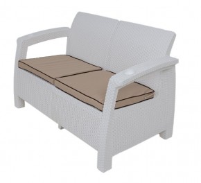 Комплект уличной мебели Yalta Premium Terrace Set (Ялта) белый (+подушки под спину) в Тавде - tavda.mebel24.online | фото 2