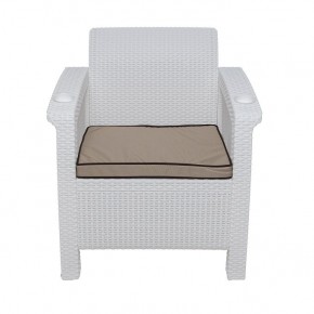 Комплект уличной мебели Yalta Premium Terrace Set (Ялта) белый (+подушки под спину) в Тавде - tavda.mebel24.online | фото 6