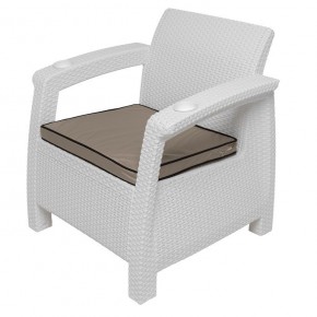 Комплект уличной мебели Yalta Premium Terrace Set (Ялта) белый (+подушки под спину) в Тавде - tavda.mebel24.online | фото 7