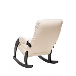 Кресло-качалка Модель 67 Венге текстура, к/з Varana cappuccino в Тавде - tavda.mebel24.online | фото 4