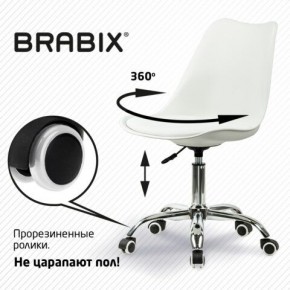 Кресло стул BRABIX "Eames MG-310 CH", хром, пластик белый, экокожа белая, 532923 в Тавде - tavda.mebel24.online | фото 7