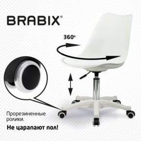 Кресло стул BRABIX "Eames MG-310 PL", пластик белый, экокожа белая, 532926 в Тавде - tavda.mebel24.online | фото 5