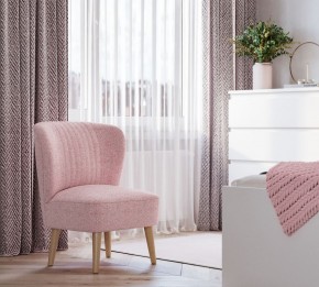 Кресло Унельма светло-розовый, ткань рогожка в Тавде - tavda.mebel24.online | фото 3