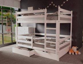 Кровать двухъярусная без крыши 80*160 Белый в Тавде - tavda.mebel24.online | фото