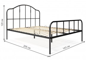 Кровать Милена 140х200 черная в Тавде - tavda.mebel24.online | фото