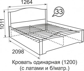 Кровать с латами Виктория 900*2000 в Тавде - tavda.mebel24.online | фото 4