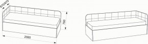 Кровать Зарина угловая Newtone light beige угол левый в Тавде - tavda.mebel24.online | фото 4