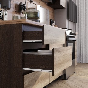 Кухня Энигма 1.6 м (венге/дуб каньон) в Тавде - tavda.mebel24.online | фото 2