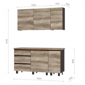 Кухня Энигма 1.6 м (венге/дуб каньон) в Тавде - tavda.mebel24.online | фото 5