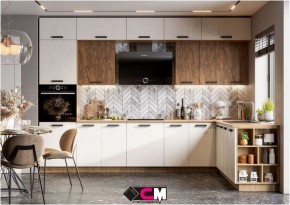 Кухня угловая Пасаденна шелковый камень/ржавый камень в Тавде - tavda.mebel24.online | фото 1