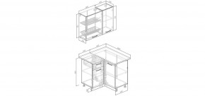 Кухонный гарнитур Белый Глянец 1000*1000 (Стол. 38мм) в Тавде - tavda.mebel24.online | фото 2