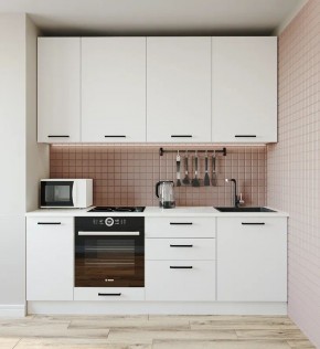 Кухонный гарнитур Белый Глянец 2200 h950 (Стол. 38мм) в Тавде - tavda.mebel24.online | фото